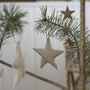 Fabric Star Christmas Tree Decoration, thumbnail 1 of 3