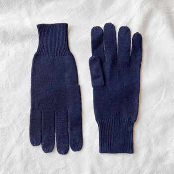 Fair Trade Luxury Soft Fine Knit Merino Mens Gloves, 8 of 12