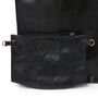 Two Way Handheld Or Crossbody Tote Leather Shoulder Bag Black, thumbnail 4 of 5