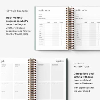 2026 A5 Spiral Diary In Sage Green, Week To View, 3 of 10