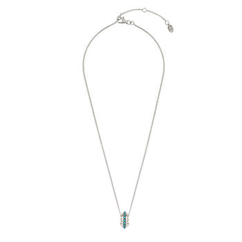 Parvati Turquoise Sterling Silver Spinning Necklace, 7 of 11