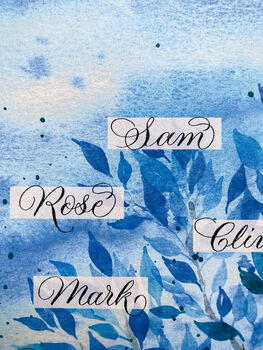 Blue Personalised Family Tree For 22 Names, 4 of 7