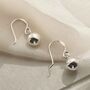 Sterling Silver Ball Dangly Earrings, thumbnail 4 of 6