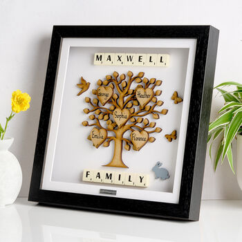 Wooden Our Family Tree Personalised Gift For Parents, 4 of 12
