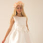 Luxury Flower Girl Dress, White Taffeta And Tulle, thumbnail 1 of 2