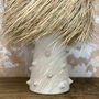 Rock The Kasbah White Clay Lamp With Palm Shade, thumbnail 1 of 5