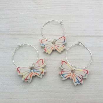 Butterfly Wine Glass Charms, 5 of 6