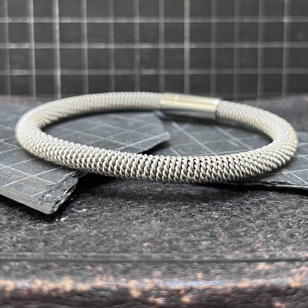 Modern Stainless Steel Mesh Rope Bracelet For Him