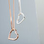 Sterling Silver Floating Heart Necklace, thumbnail 4 of 5