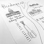 Budapest Illustrated Map Print, thumbnail 3 of 9