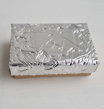 Handmade Personalised Silver Foil Match / Gift Box, 3 of 8