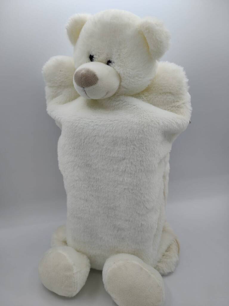 Cream Bear Personalised Star Tag Hot Water Bottle Inc, 1 of 5