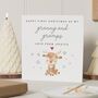 Personalised Nanny And Grandad First Christmas Card, thumbnail 1 of 7