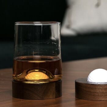 Glass With Golf Ball Coaster, 2 of 6