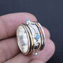 Sterling Silver Turquoise Spinner Ring, thumbnail 1 of 2