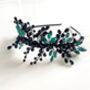 Black And Emerald Green Headpiece, thumbnail 2 of 2