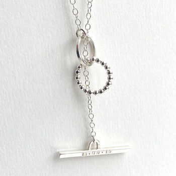The Dandy Personalised T Bar Necklace, 6 of 6