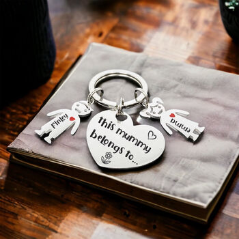 Personalised Heart Polished Keyring, 5 of 12
