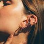 Sparkling Tennis Chain Double Stud Earring, thumbnail 3 of 5