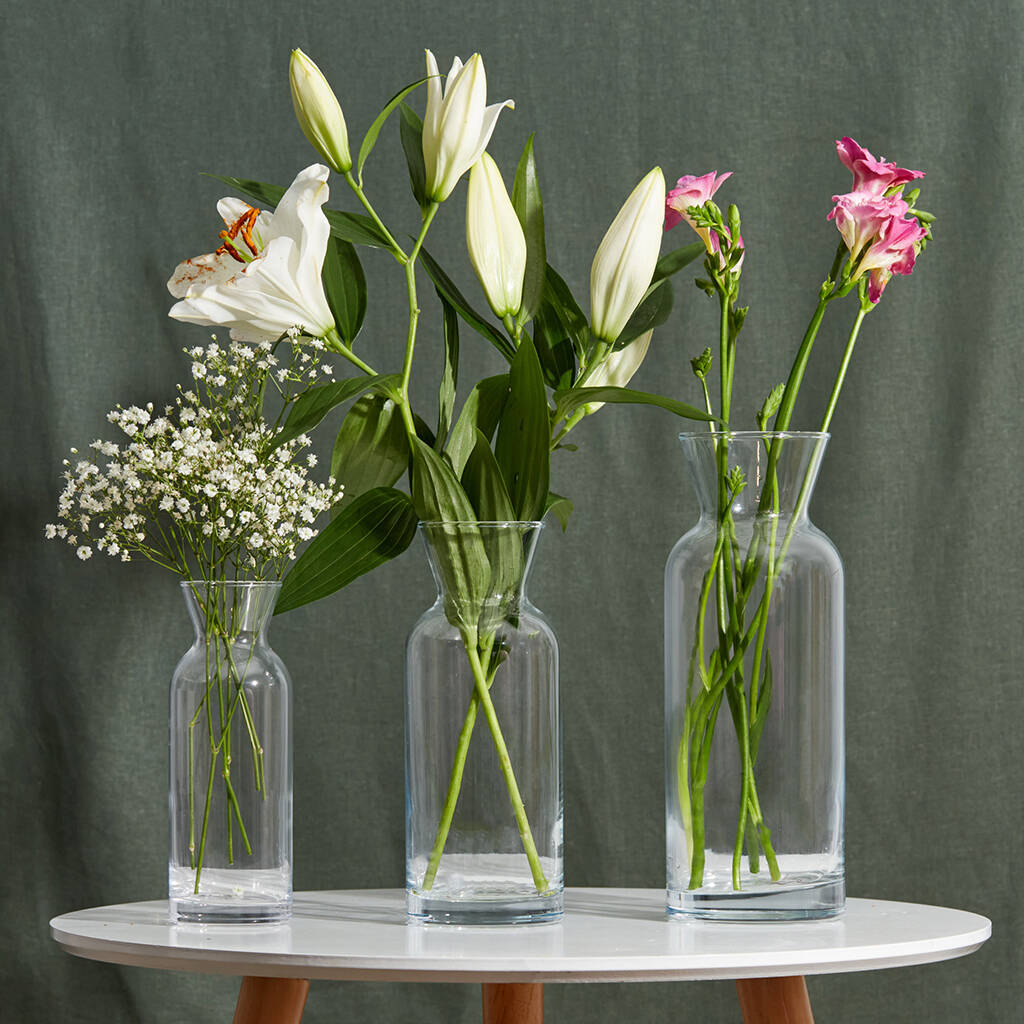 Personalised Birth Flower Stems Glass Vase By This Is Nessie