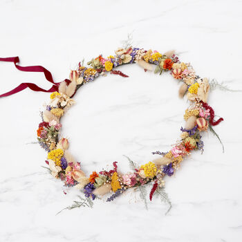 'Ceres' Handmade Dried Flower Wreath, 6 of 7