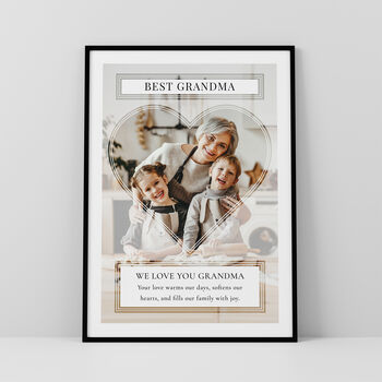 Best Grandma Personalised Photo Print Wall Art Gift For Grandma, 3 of 5