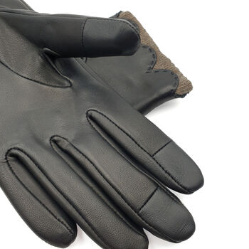 Beatrice. Women's Leather Touchscreen Gloves, 4 of 12