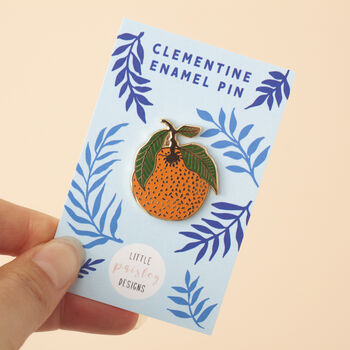 Clementine Enamel Pin Badge, 5 of 7