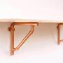 Set Of Two Handmade Copper Shelf Brackets – 18cm, thumbnail 1 of 2