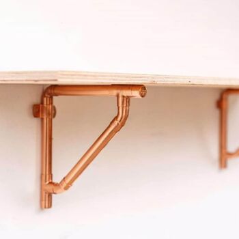 Set Of Two Handmade Copper Shelf Brackets – 18cm, 2 of 2