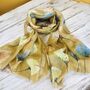 Mustard Ginkgo Print Scarf, thumbnail 2 of 5