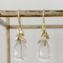 Willow Twig Drop Earrings With Crystal Quartz, thumbnail 1 of 6