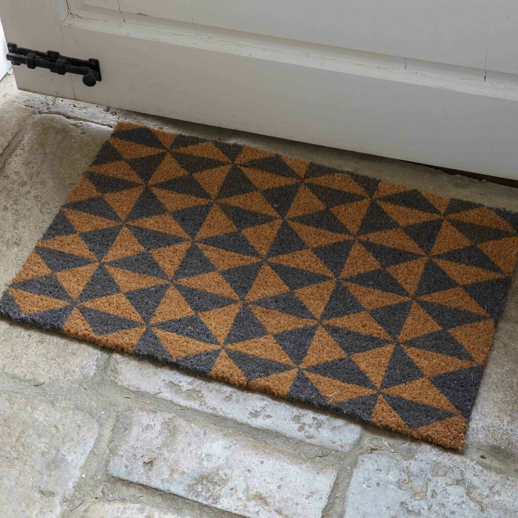 small geo door mat by garden trading