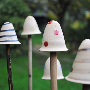 Set Of Three Mushroom Toadstool Cane Toppers, 7 of 9