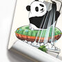 Panda Bear In The Shower, Funny Bathroom Art, thumbnail 3 of 7