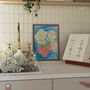 Peony Flowers Illustrated Art Print, thumbnail 4 of 5
