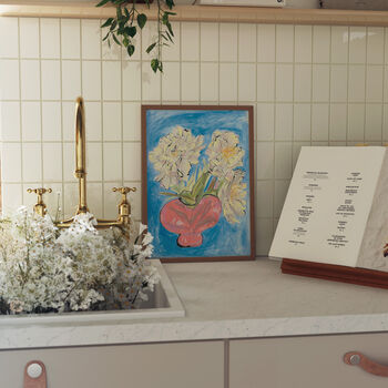 Peony Flowers Illustrated Art Print, 4 of 5