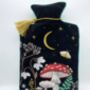 Luxury Embroidered Mushroom Hot Water Bottle, thumbnail 3 of 6