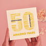 Personalised Golden 50th Wedding Anniversary Card, thumbnail 1 of 5