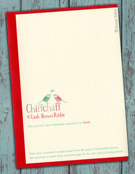 Personalised Christmas Card: Birds Under Mistletoe, 4 of 5
