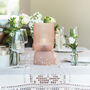 Fine Dusty Pink Ribbed Battery Powered Table Lamp, thumbnail 1 of 3