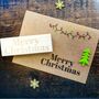 Merry Christmas Contemporary Rubber Stamp, thumbnail 1 of 2