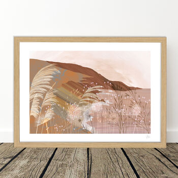 Cliff Tops Earth Toned Landscape Print, 5 of 7