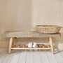 Wicker Bench With Shelving, thumbnail 2 of 9