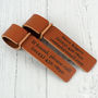 Personalised Text Leather Luggage Tag, thumbnail 1 of 2