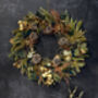 Christmas Dried Flower Wreath In Festive Shades, thumbnail 2 of 4