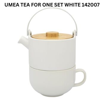 Tea For One Set Umea Ceramic With Bamboo Lid, 2 of 4
