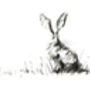Charcoal Hare Print, thumbnail 2 of 4