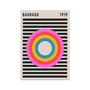 Bauhaus Monochrome Art Poster Target Stripes, thumbnail 1 of 3