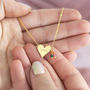 Sisters Heart Birthstone Necklace, thumbnail 2 of 8